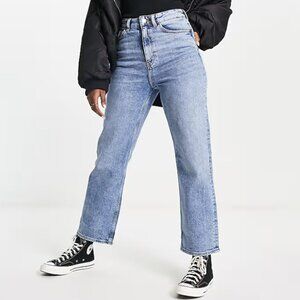 MONKI Zami High Waist Straight Leg Jeans (Size 28)